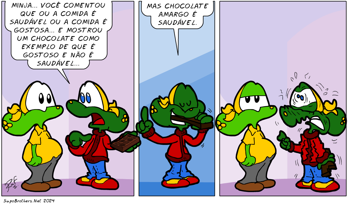 chocolate amargo, chocolate, brcolis, criana, piada, tiras, humor, HQ, quadrinhos, infantil