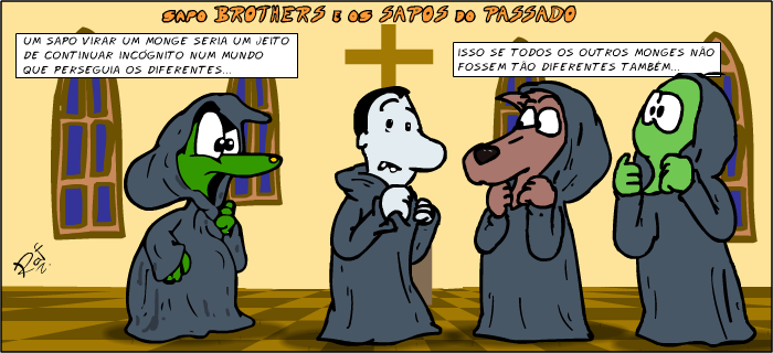 Sapo Brothers, diverso, tiras, humor,  animao, anima, quadrinhos, infantil, minja, jones